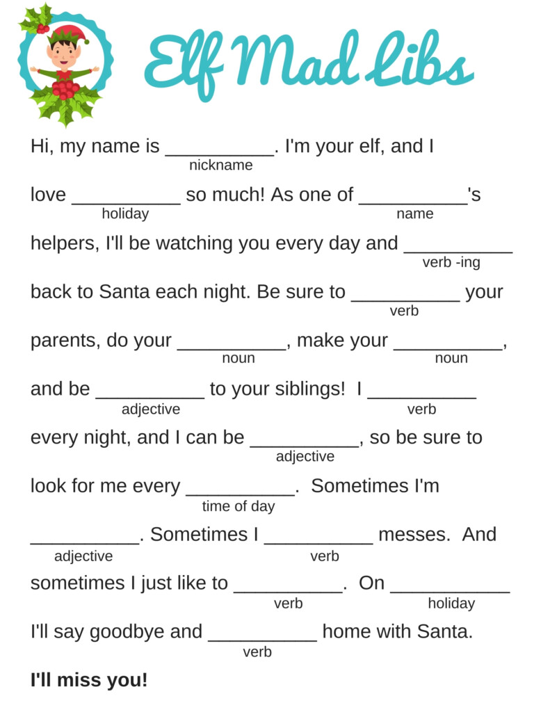 7 Best Christmas Mad Libs Printable Printablee Fillable Form 2025