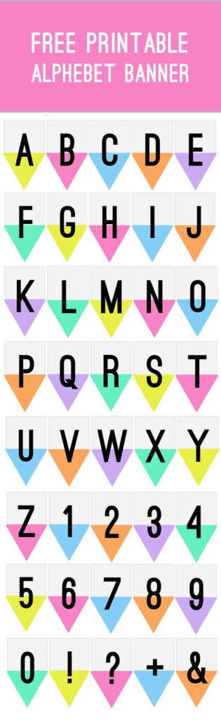 Alphabet Letters Printable Banner
