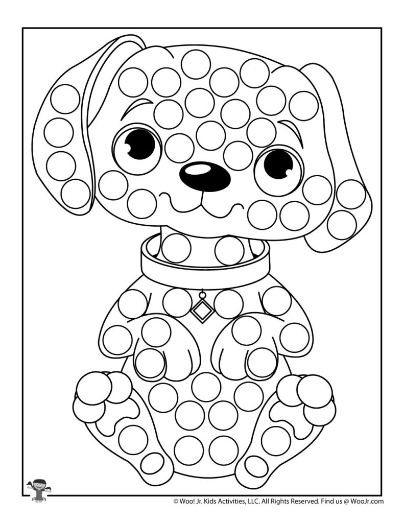 Animal Dot Marker Coloring Pages Woo Jr Kids Activities Children 
