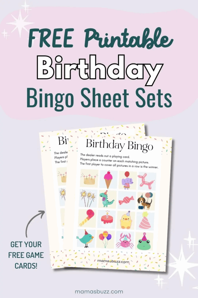 Birthday Bingo Free Printable Game Sheet