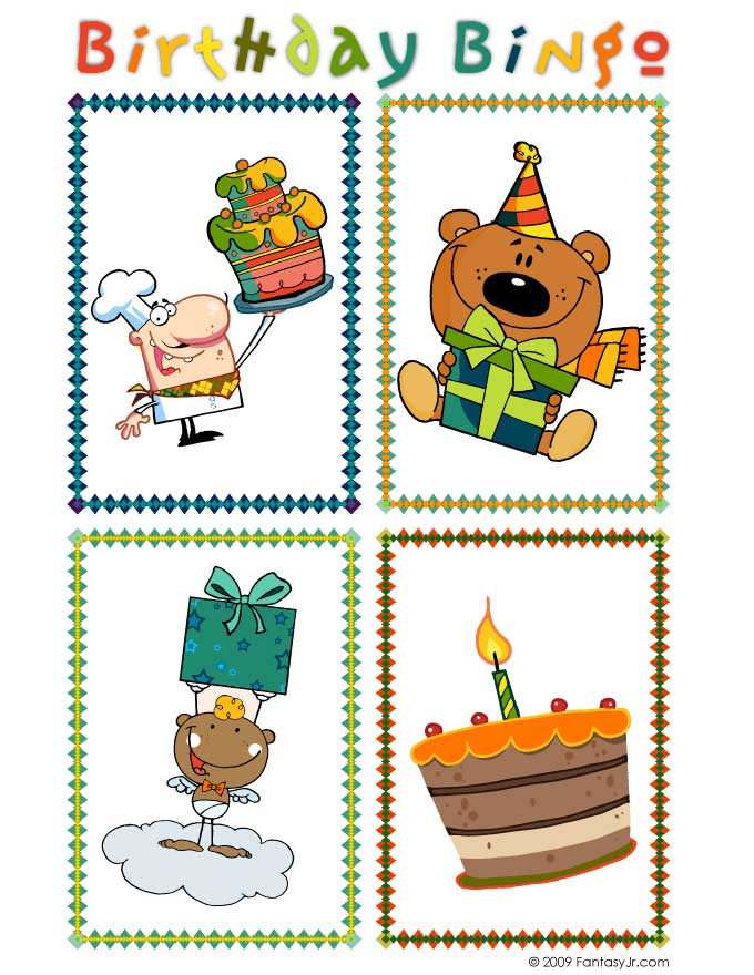 Birthday Bingo Free Printable