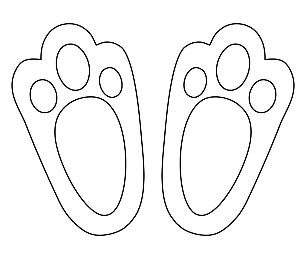 Bunny Feet Template Printable Free Printable