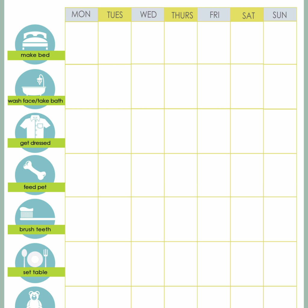 Chore Chart For Adults Printable Free Free Printable