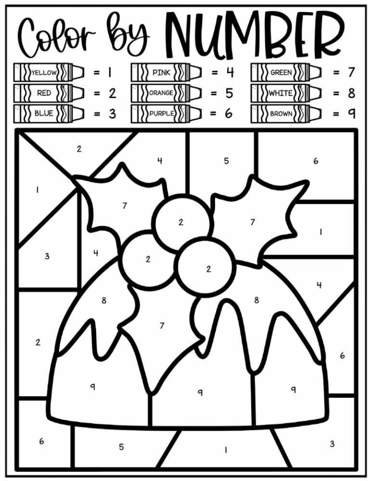 Christmas Color By Number Printables