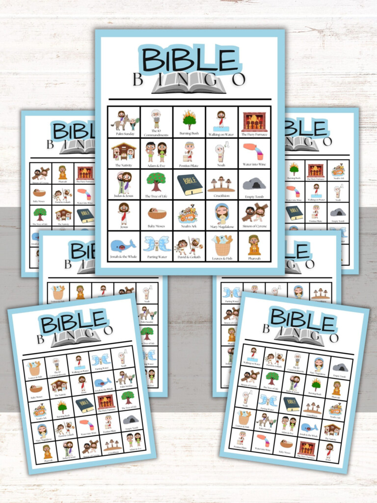 Creation Bible Bingo Game Christian Preschool Printables Jogue 