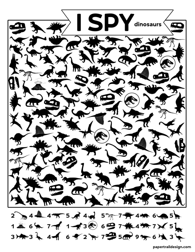 Dinosaur I Spy Free Printable