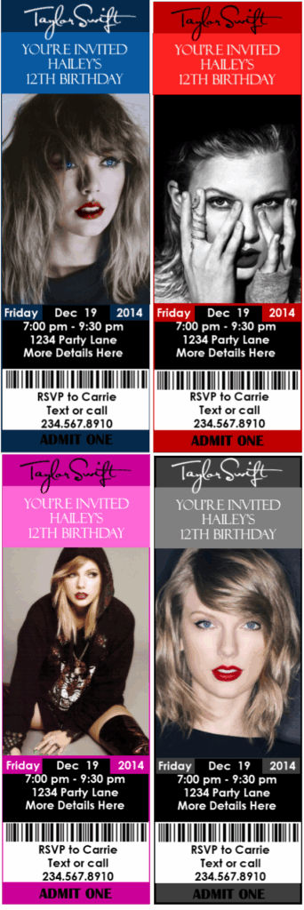 DIY Taylor Swift Party Games Printables