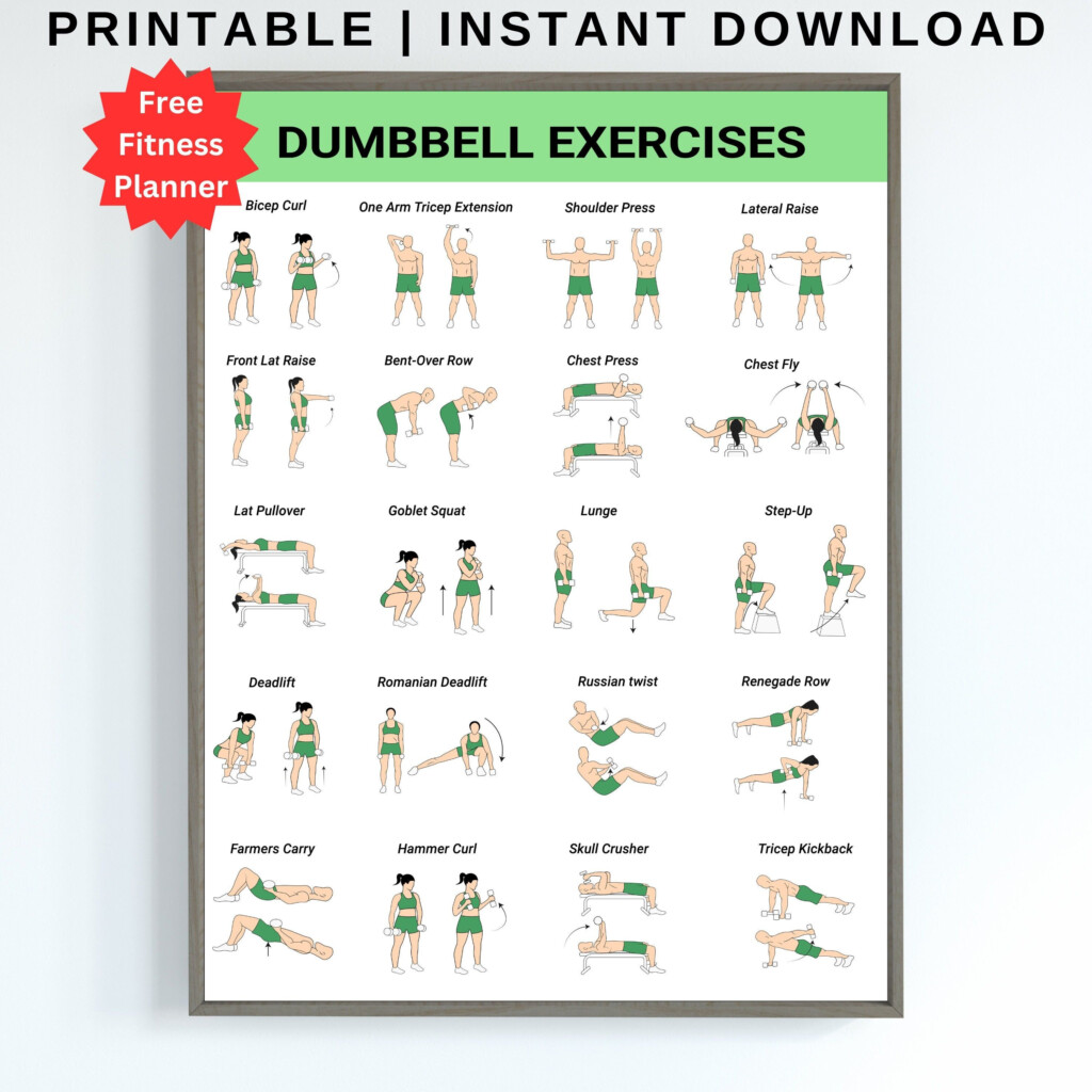 Dumbbell Workout Dumbbell Workout Chart Dumbbell Exercises Dumbbell 