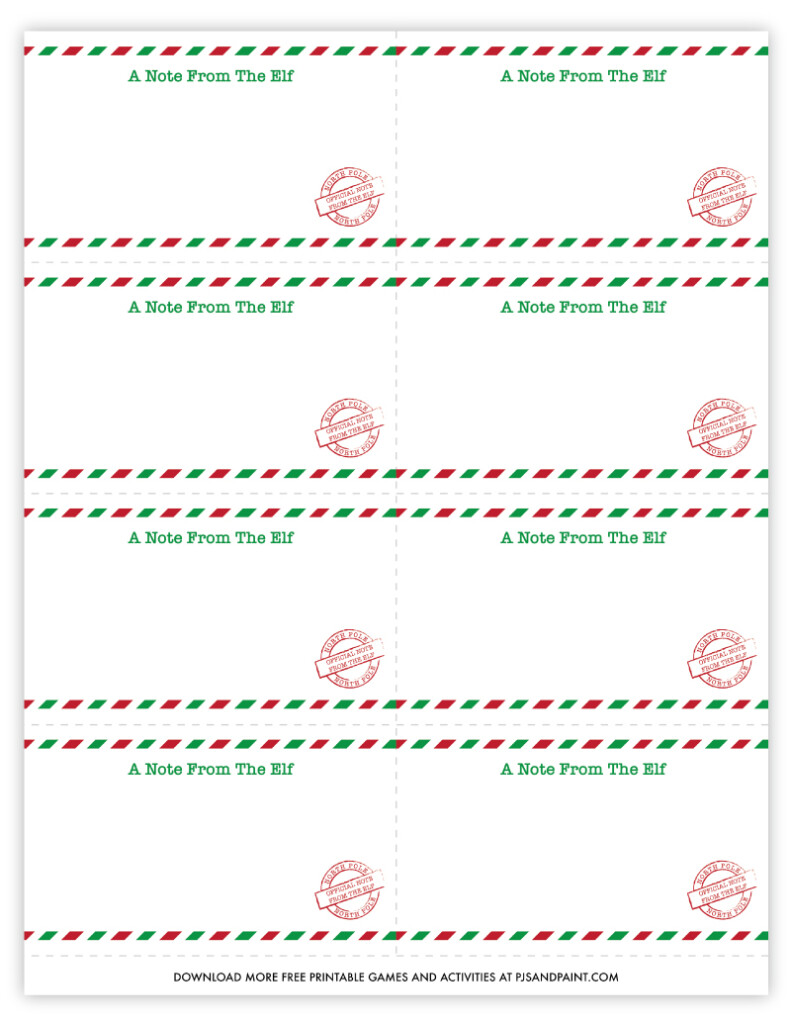 Elf On The Shelf Template Printable