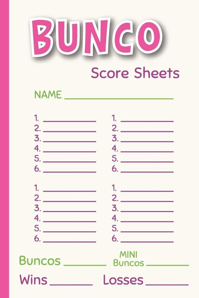 Free Bunco Printable Score Sheets Free Printable Templates