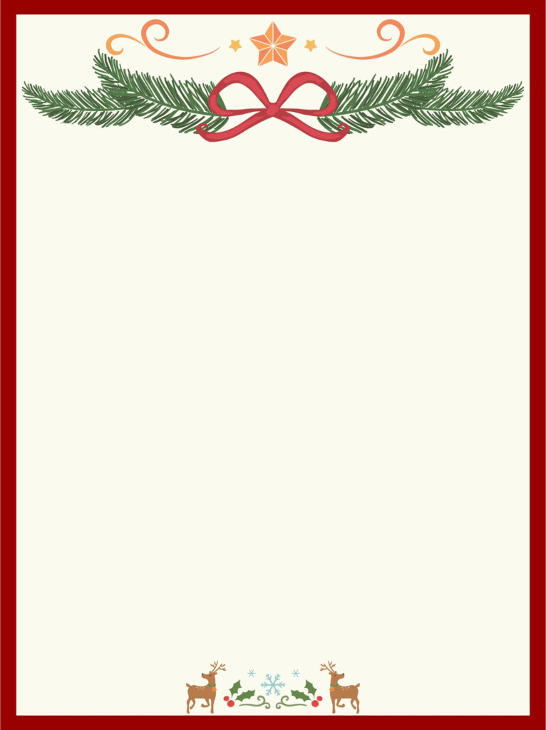 Free Christmas Stationery Printable Templates Fillable Form 2024