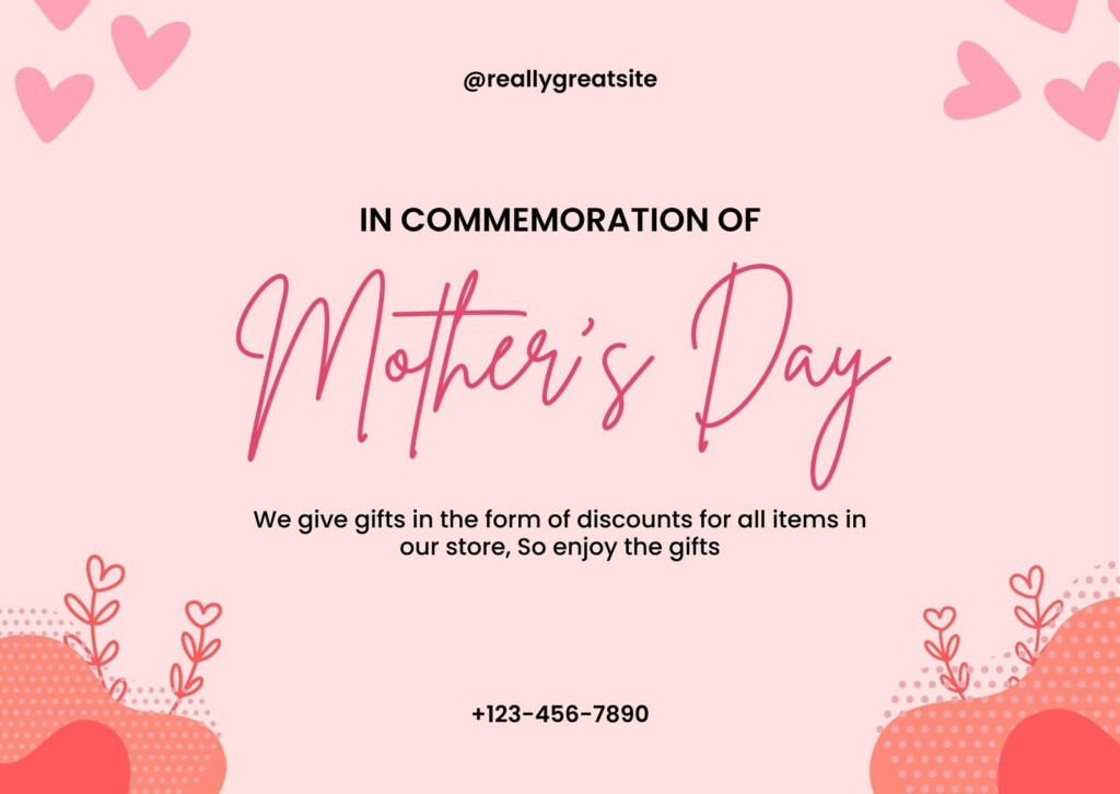 Free Custom Mothers Day Gift Certificate Templates Canva Worksheets 