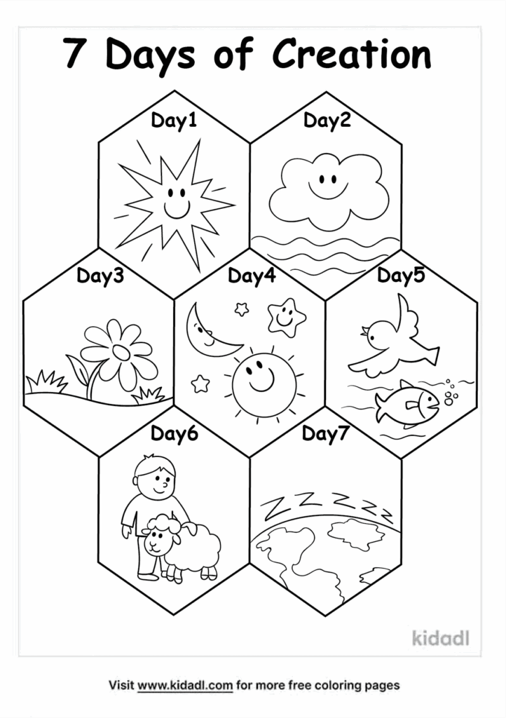 Free Days Of Creation Coloring Page Coloring Page 57 OFF