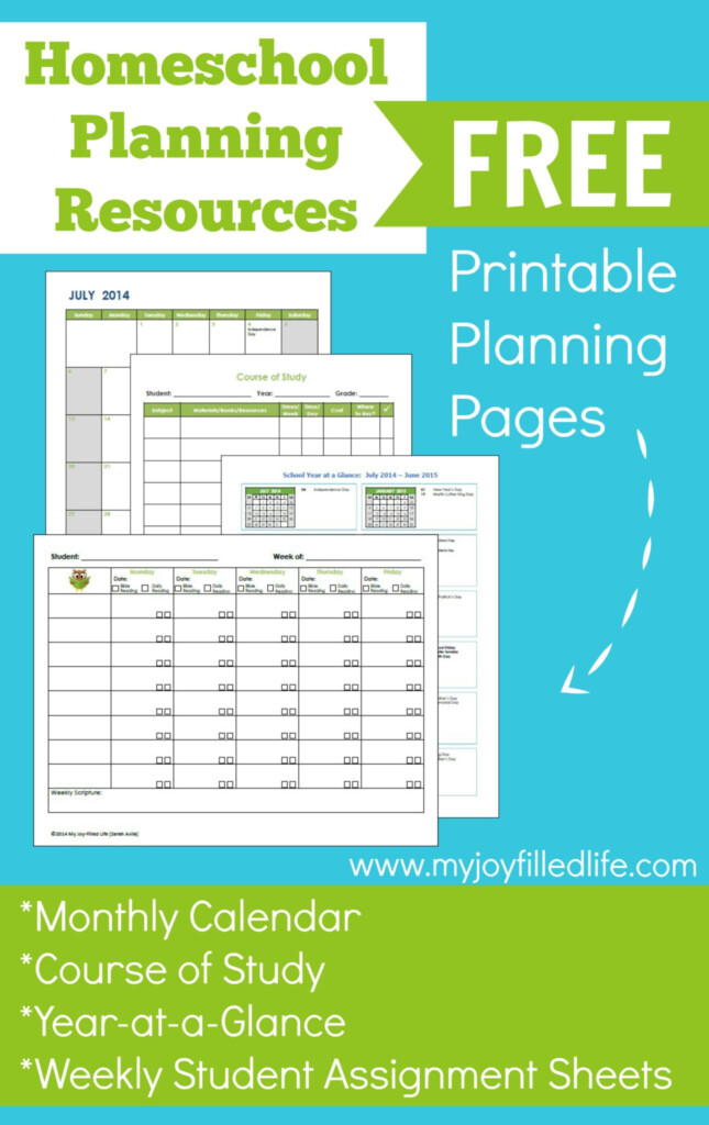Free Homeschool Planner Forms Printable Printable Forms Free Online