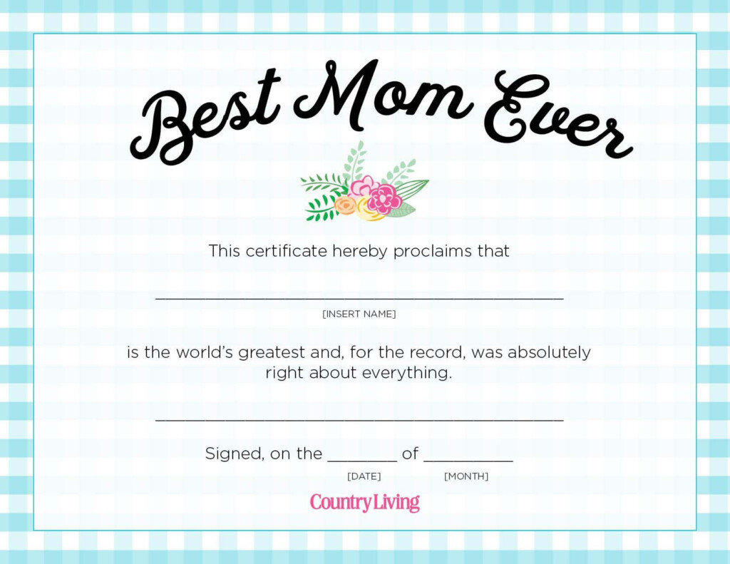 Free Mother S Day Certificates Printable Download Free Mother S Day 
