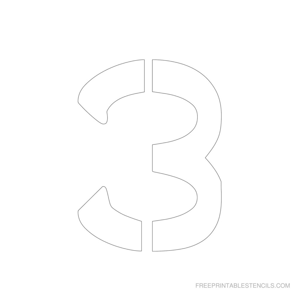 Free Printable 4 Inch Number Stencils 1 10