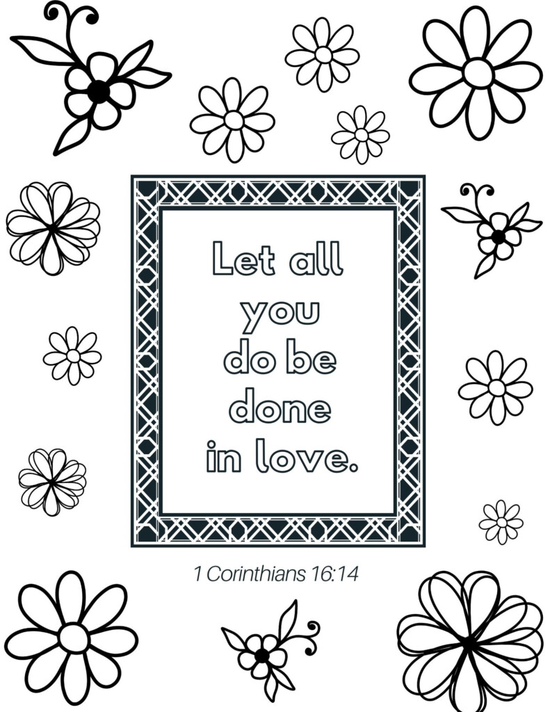 Free Printable Bible Verse Coloring Pages Tobanga Colors The Best 