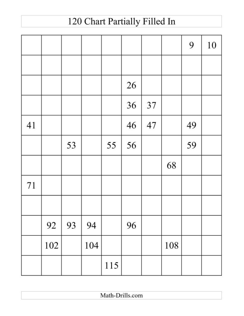Free Printable Blank 1 120 Chart Free Printable