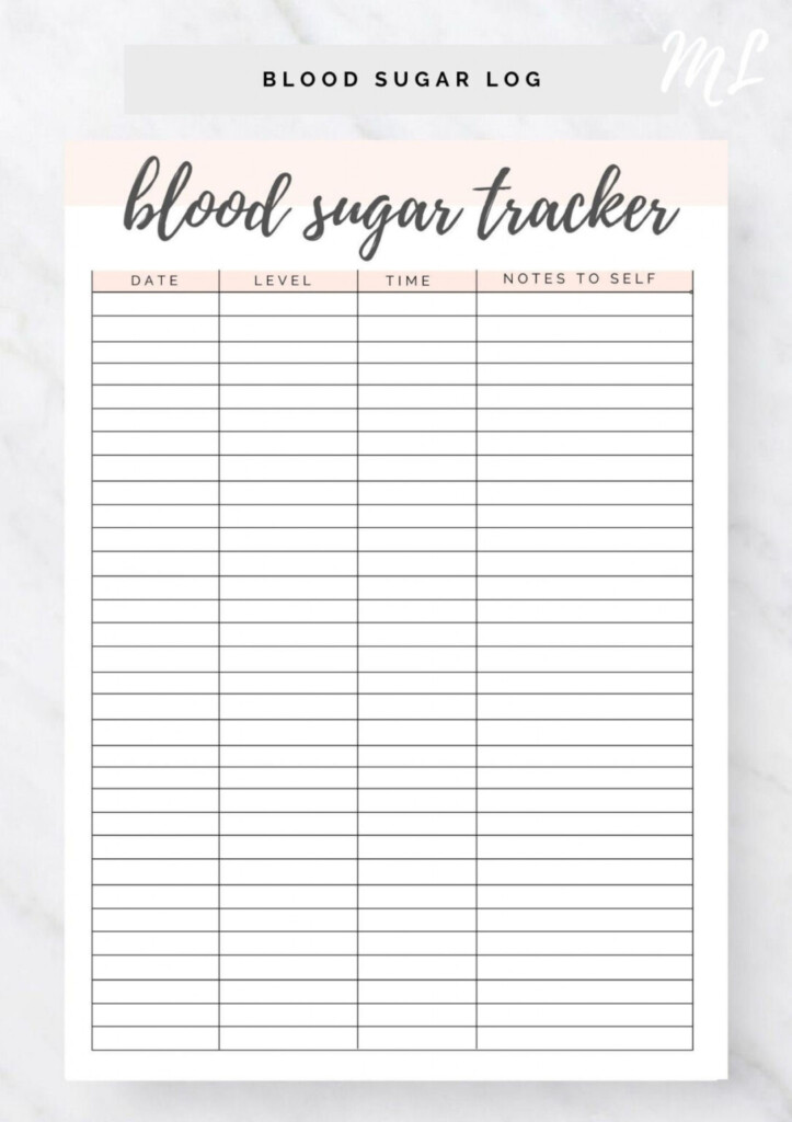 Free Printable Blood Glucose Log Sheets FREE Printable HQ