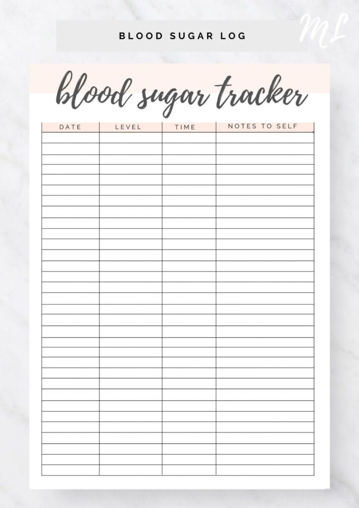 Free Printable Blood Glucose Log Sheets FREE Printable HQ