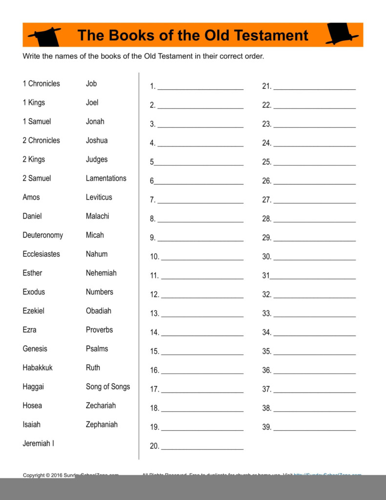 Free Printable Books Of The Bible Worksheets AlphabetWorksheetsFree