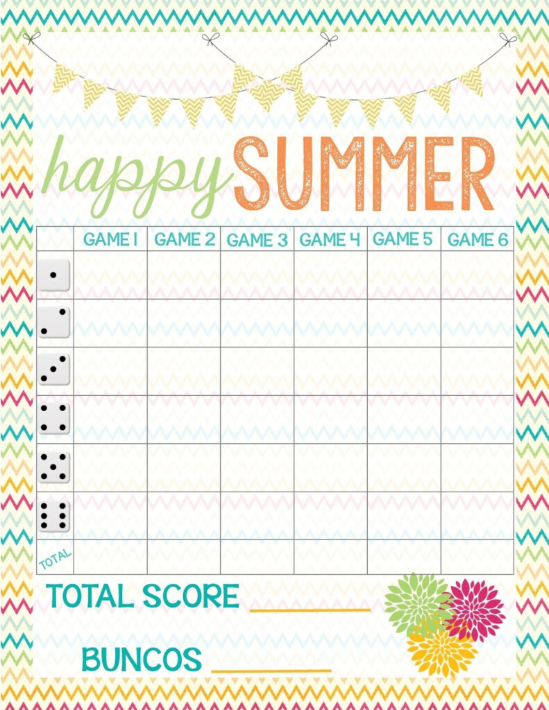 Free Printable Bunco Score Sheets Free Printable