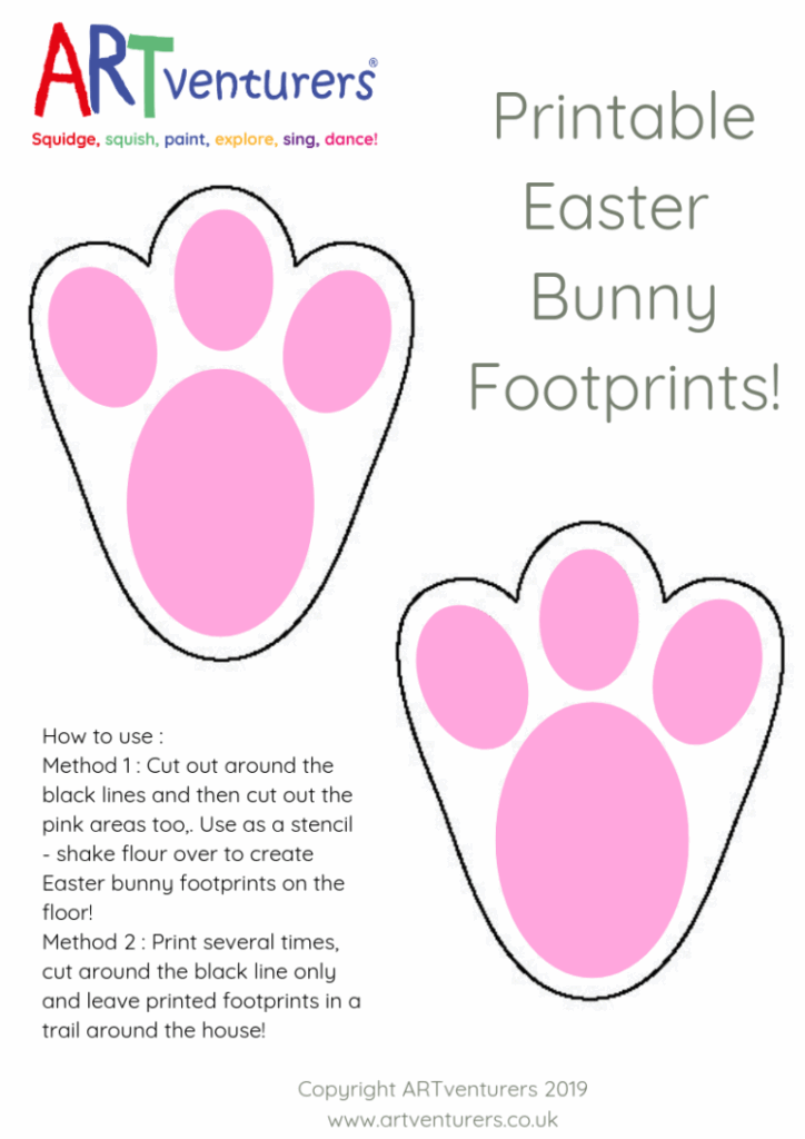 Free Printable Bunny Feet Template Printables Template Free