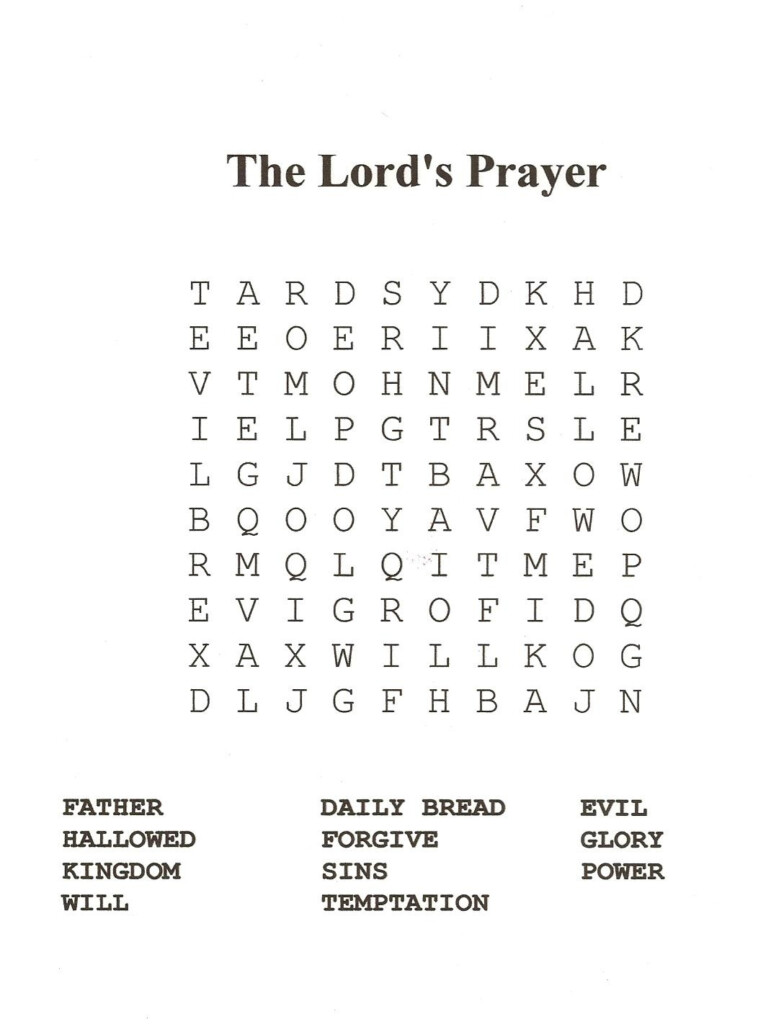 Free Printable Catholic Worksheets