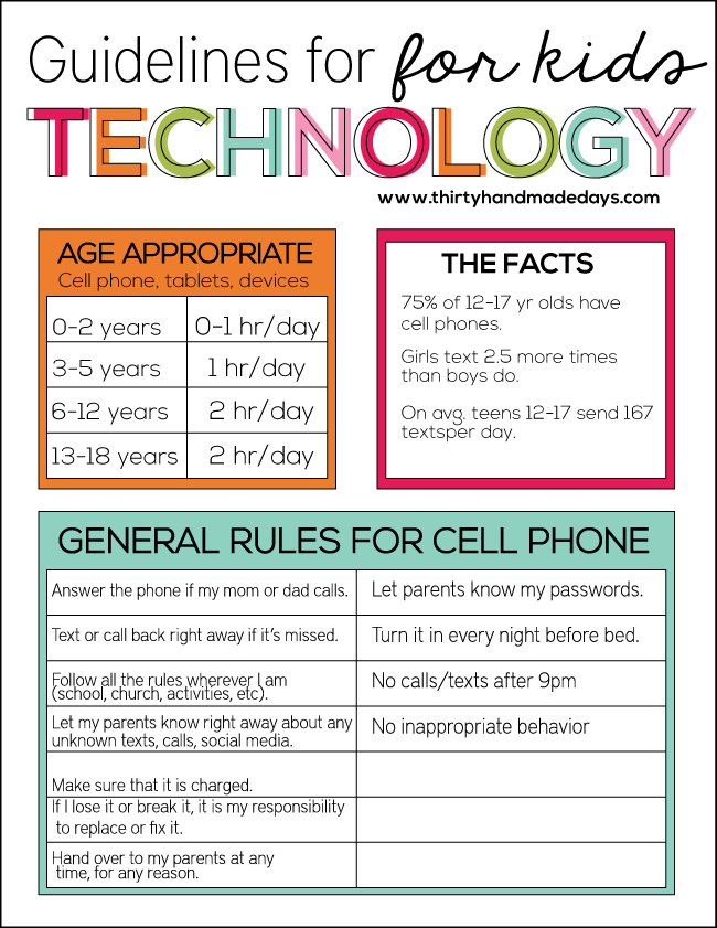 Free Printable Child Cell Phone Contract Printable Word Searches