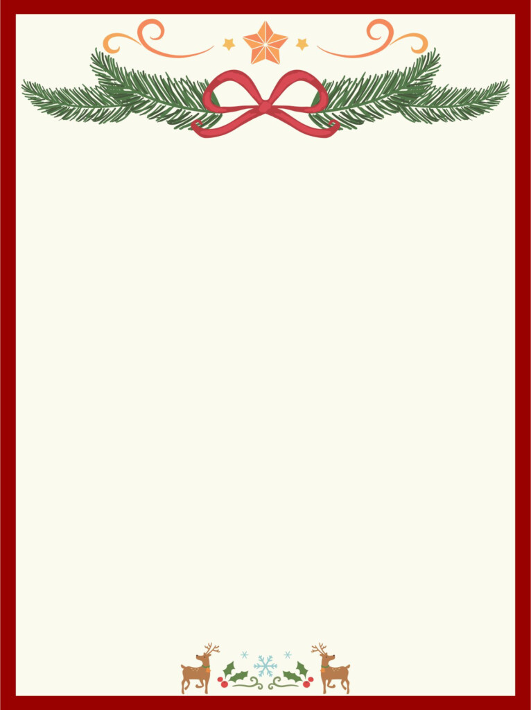 Free Printable Christmas Stationery Printable JD