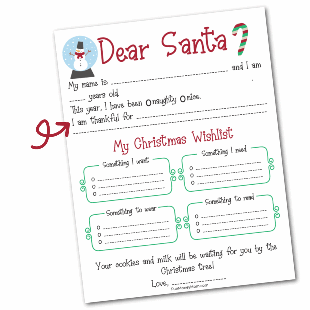 Free Printable Christmas Wish List For Santa Fun Money Mom