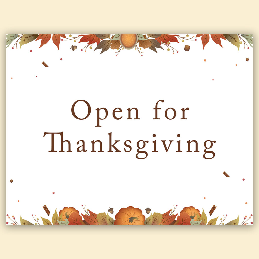Free Printable Closed for Thanksgiving Sign Example B 6 Mom Envy