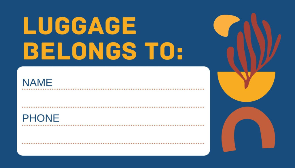 Free Printable Customizable Luggage Tag Templates Canva 47 OFF