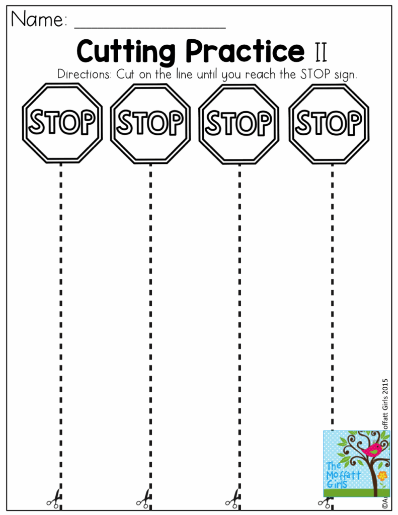 Free Printable Cutting Practice Pages Starting With Simple Snipping 