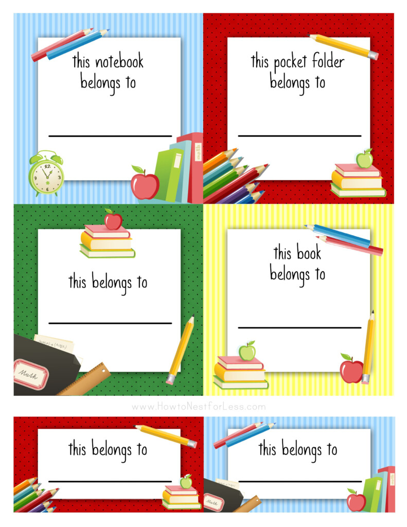 Free Printable Desk Name Tags For Kids