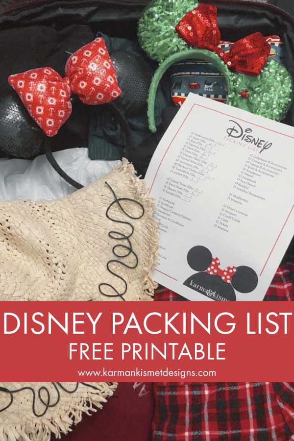 Free Printable Disney Packing List Packing List For Disney Disney 