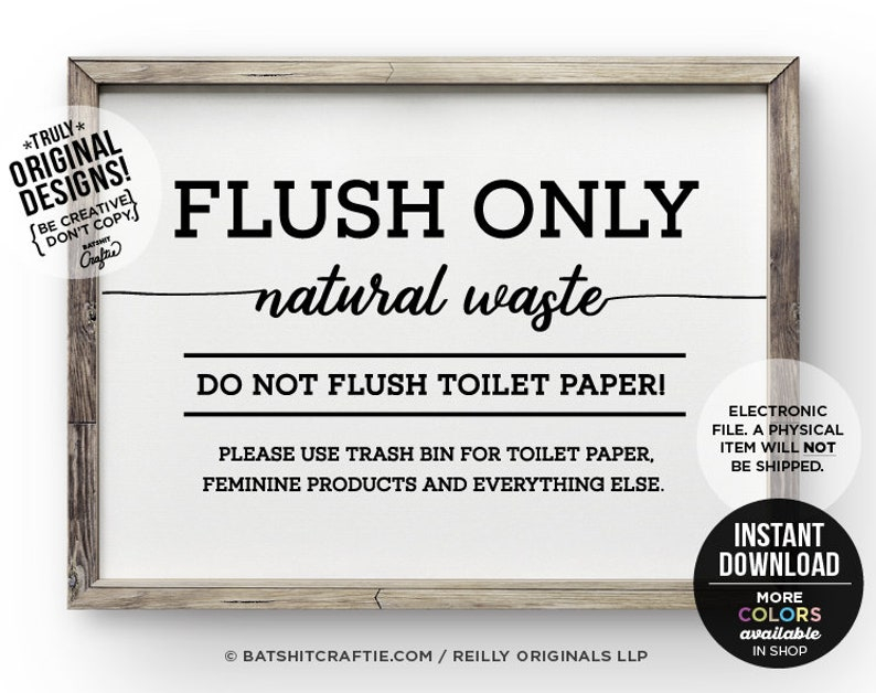 Free Printable Do Not Flush Toilet Paper Signs Get What You Need For Free