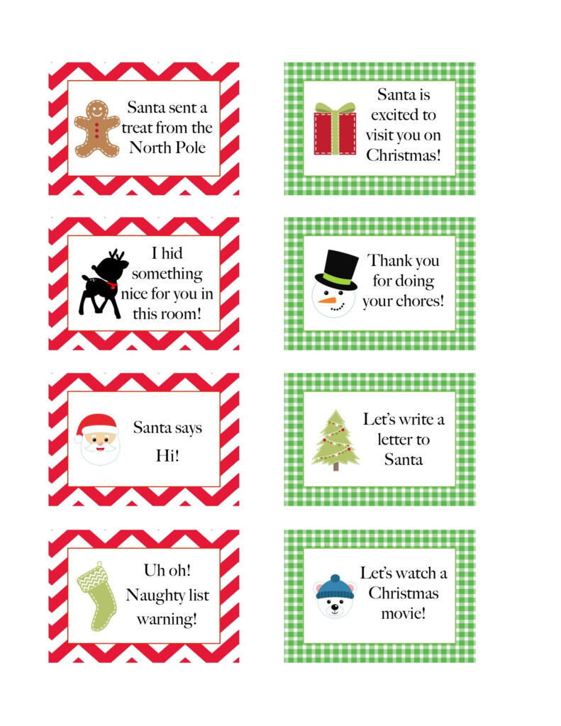 Free Printable Elf On The Shelf Notes