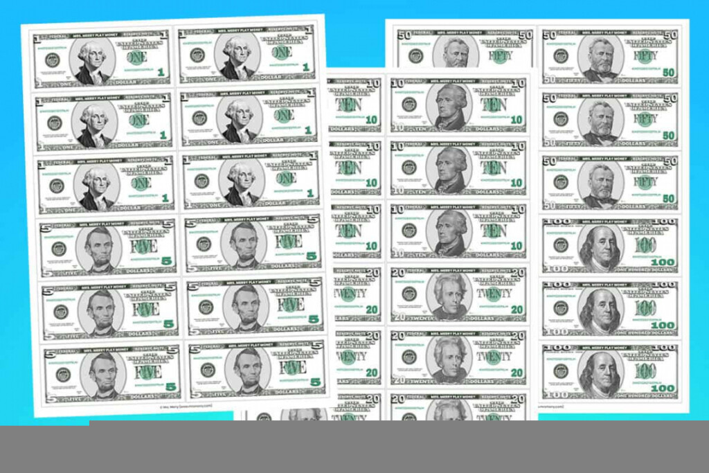 Free Printable Fake Money Template For Teachers FREE Printable HQ