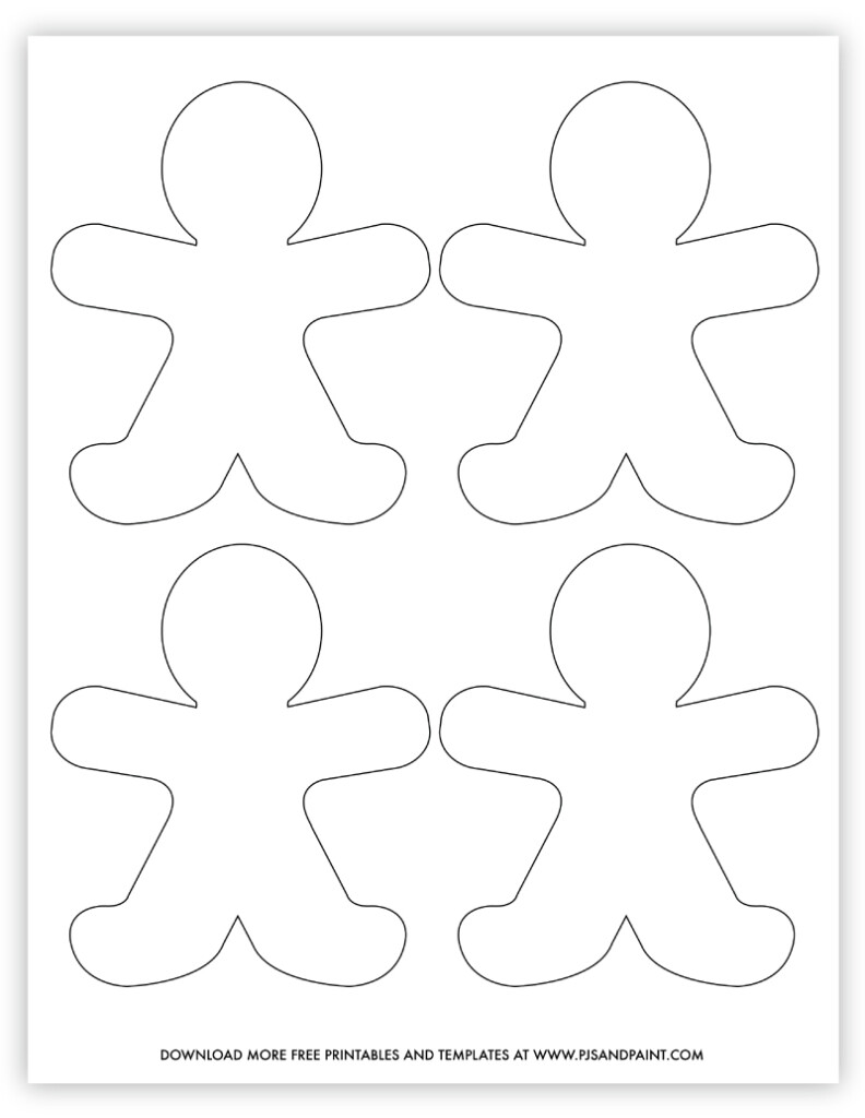 Free Printable Gingerbread Man Template Pjs And Paint