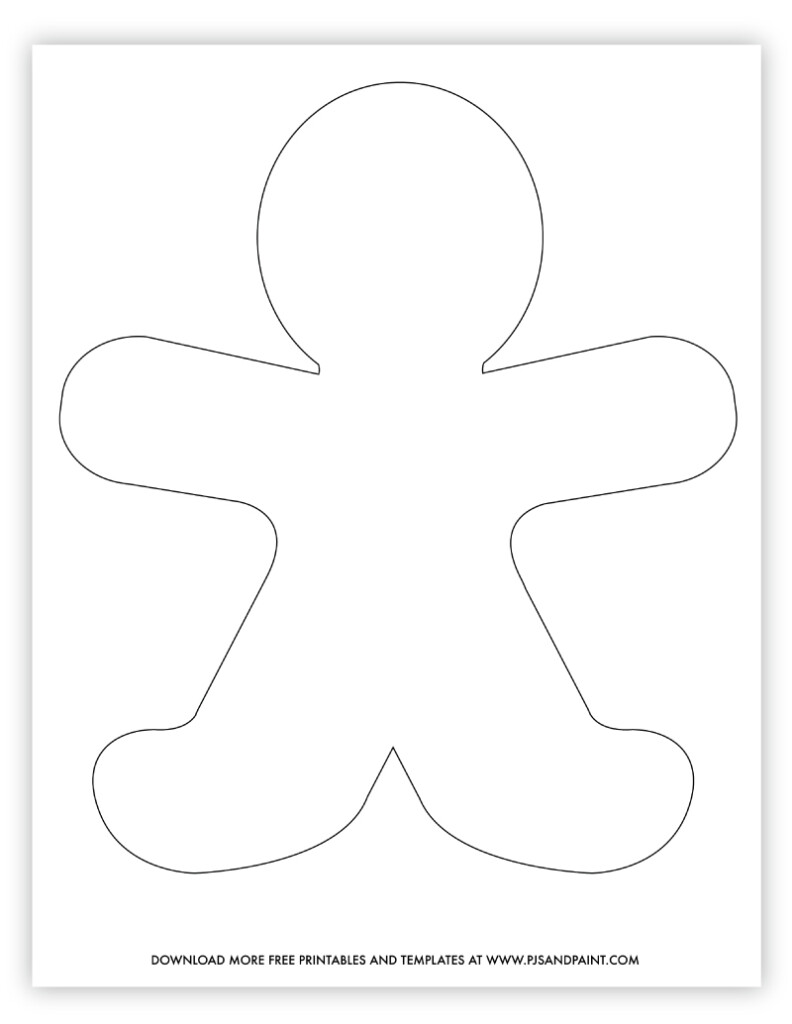 Free Printable Gingerbread Man Template Pjs And Paint