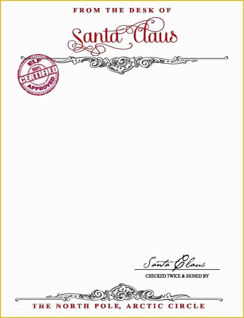Free Printable Letter From Santa Word Template Of Santa Claus 