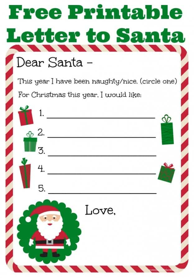 Free Printable Letter To Santa Templates 2025