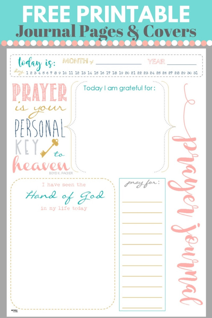 Free Printable Prayer Journal For Moms Water On The Floor Free 