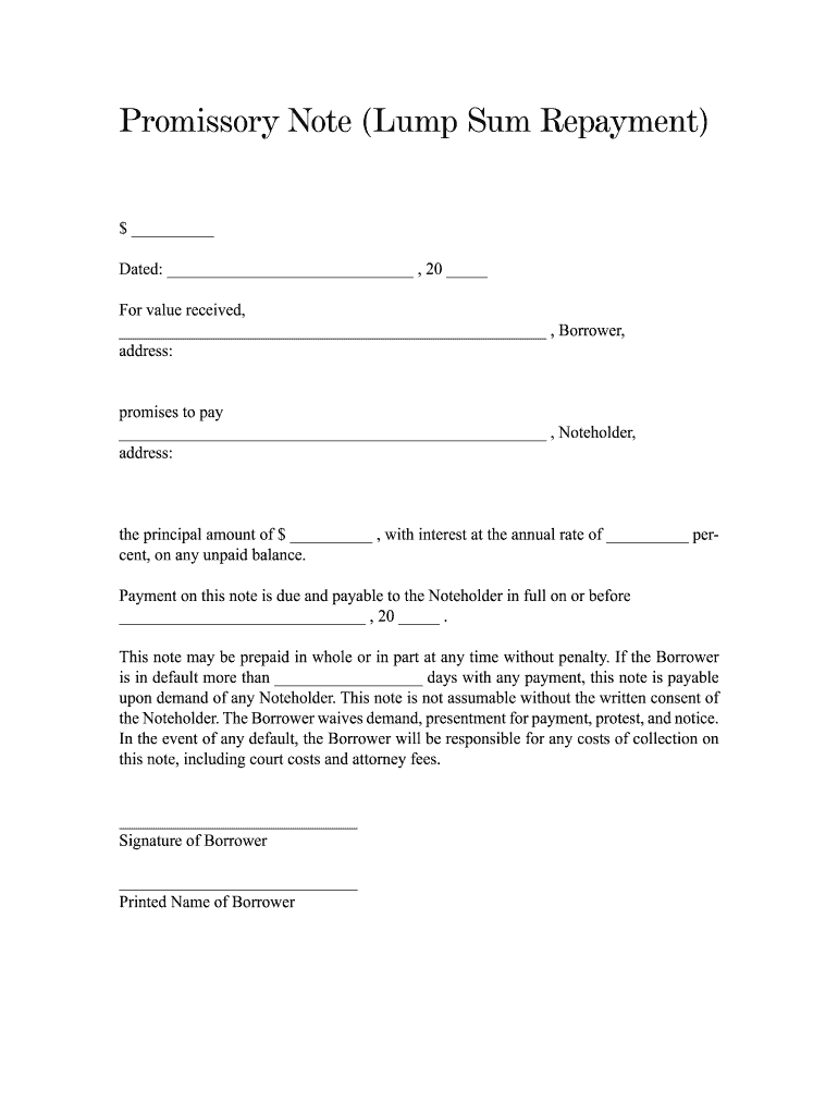 Free Printable Promissory Note Printable Form Templates And Letter