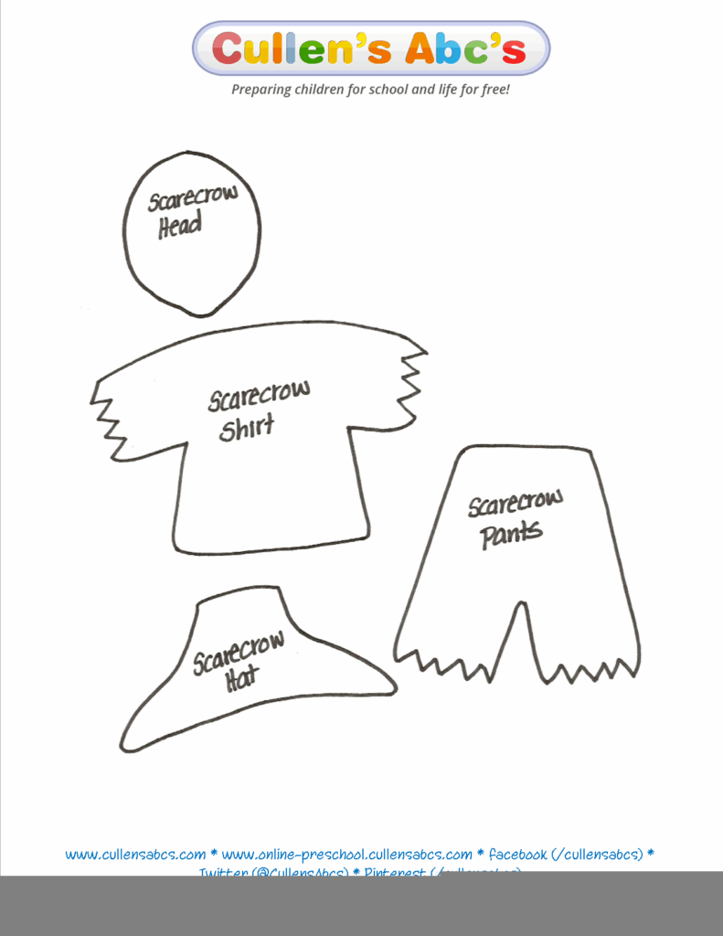 Free Printable Scarecrow Coloring Pages For Kids Clip Art Free 