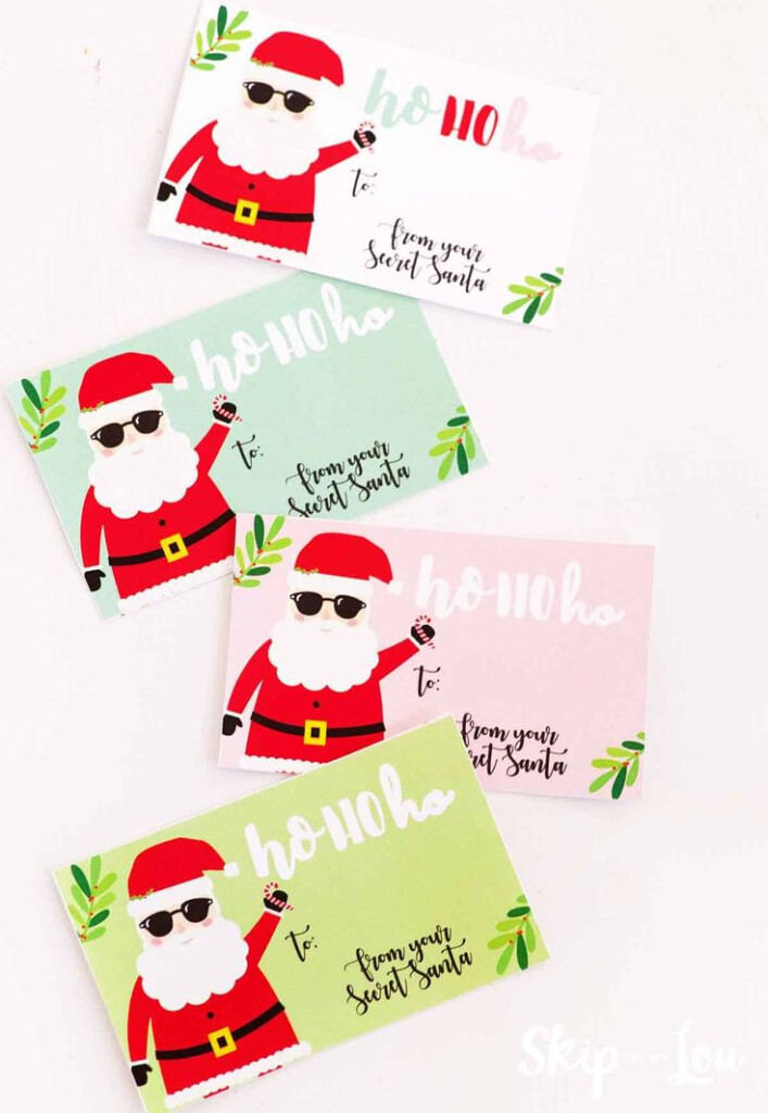 Free Printable Secret Santa Tags Skip To My Lou Santa Gift Tags 