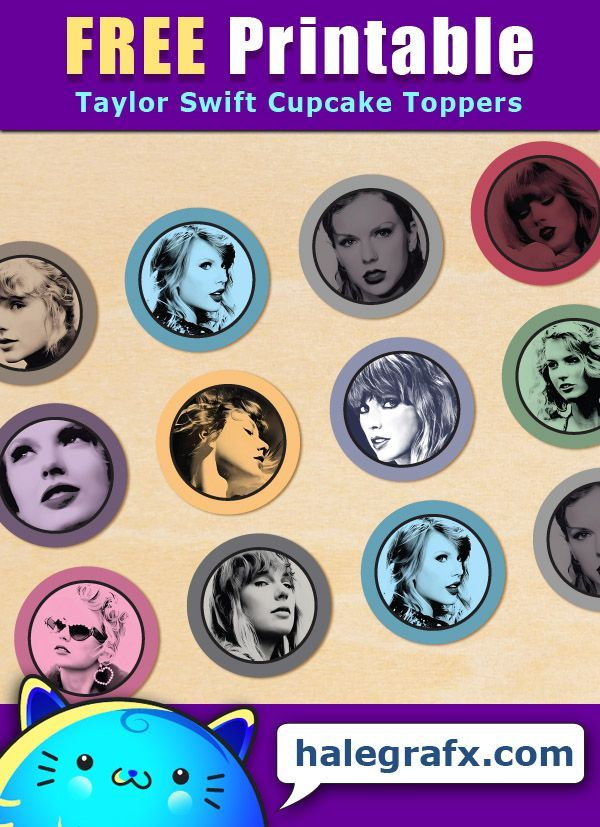 FREE Printable Taylor Swift Cupcake Toppers Di 2024