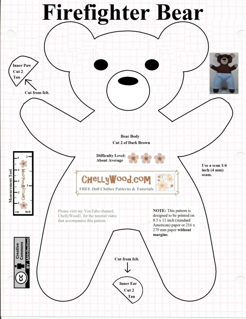 Free Printable Teddy Bear Template