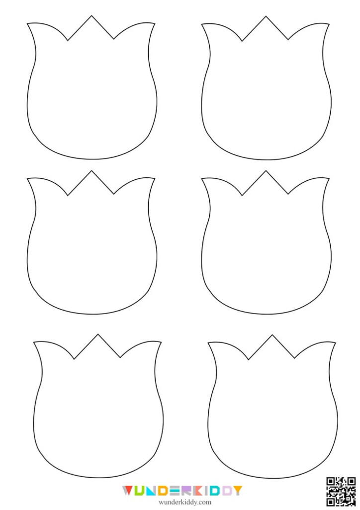 Free Printable Tulip Flower Craft Template For Kindergarten Flower 
